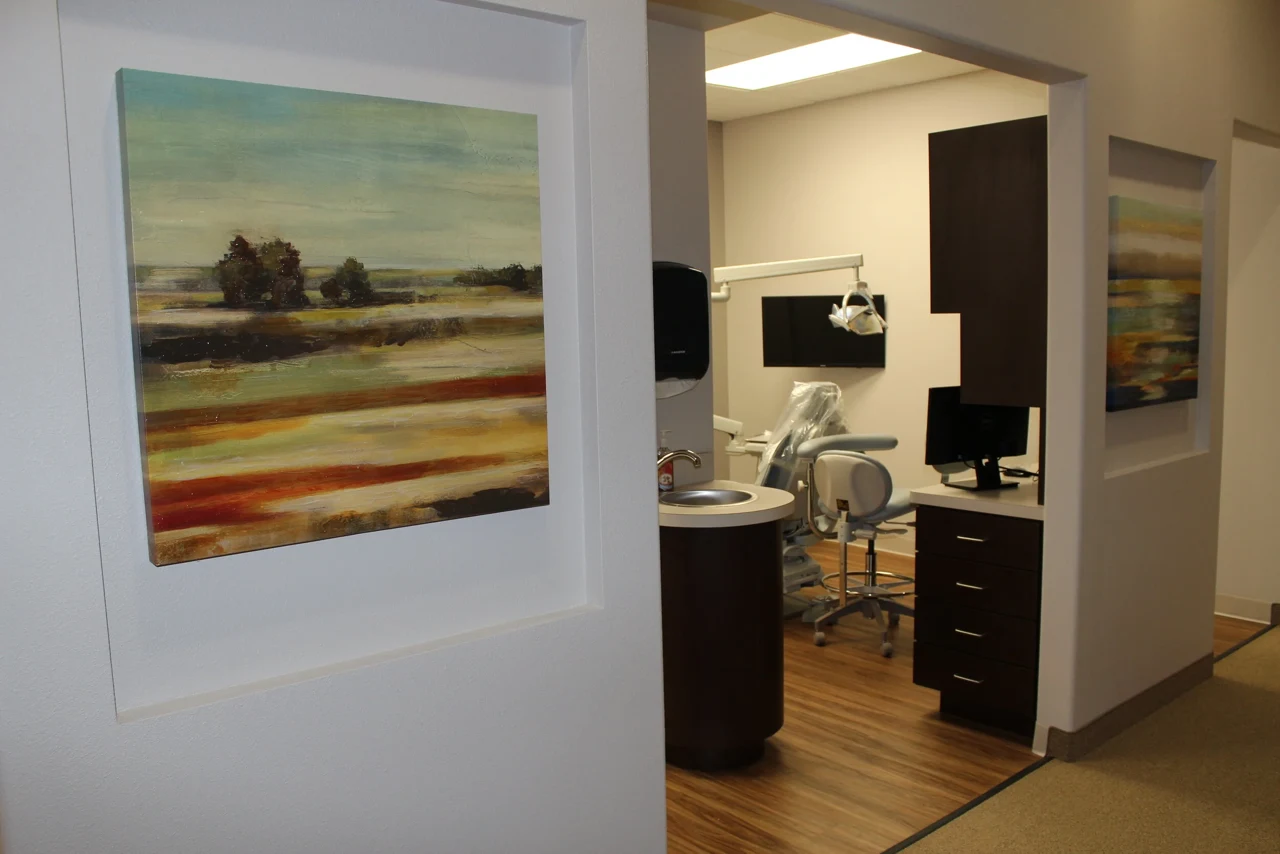Artwork and treatment room at Enamel Dental